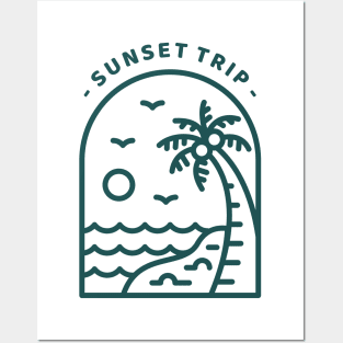 Sunset Trip Posters and Art